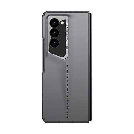Galaxy Z Fold 6 Kılıf Ultra İnce Kamera Korumalı Sert Rubber Zore Procase Kapak-Gri