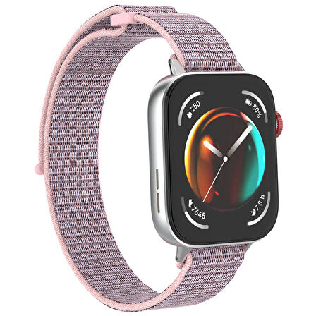 Huawei Watch Fit 3 Zore KRD-03 Hasır Kordon-Siyah