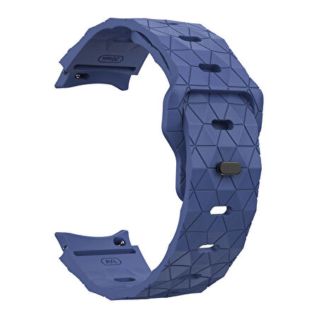 Galaxy Waych 5 44mm Zore KRD-116 20mm Futbol Desenli Spor Tasarımlı Silikon Kordon-Beyaz