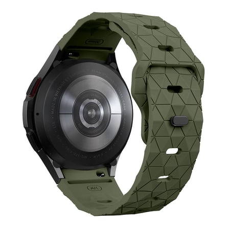 Galaxy Watch 6 44mm NRTK KRD-116 20mm Futbol Desenli Spor Tasarımlı Silikon Kordon-Turuncu