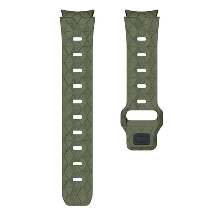 Galaxy Watch 5 Pro 45mm Zore KRD-116 20mm Futbol Desenli Spor Tasarımlı Silikon Kordon-Gri-Yeşil