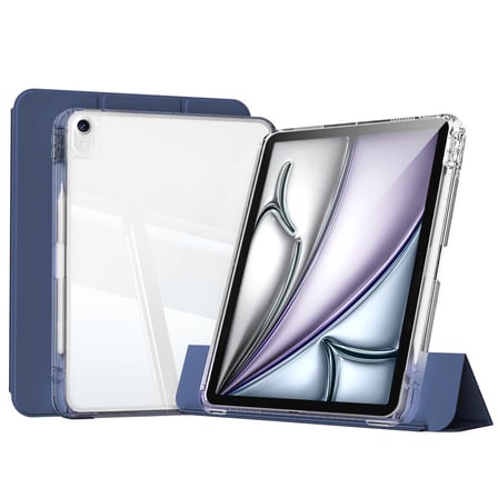 iPad Air 11 2025 M3 Kılıf Magnetik Ayrılabilen Airbagli ​OMSY Sliding Tablet Kılıfı - Lacivert