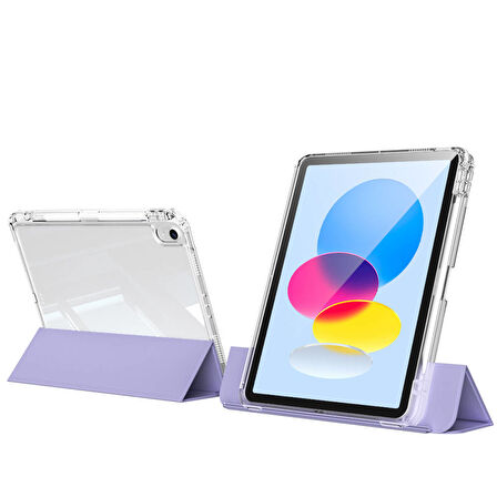 iPad 11.Nesil 2025 Kılıf Magnetik Ayrılabilen Airbagli ​ALT Sliding Tablet Kılıfı - Siyah