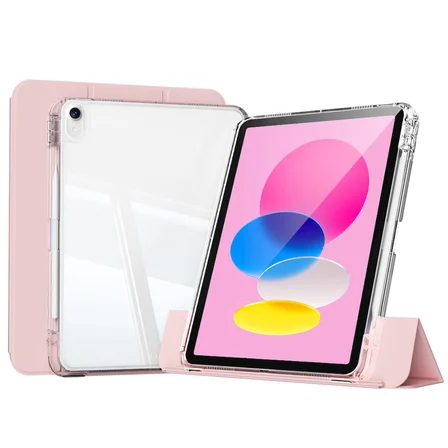 iPad 11.Nesil 2025 Kılıf Magnetik Ayrılabilen Airbagli ​FRMS Sliding Tablet Kılıfı - Pembe