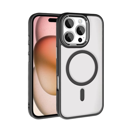 İphone 16 Pro Kılıf Mage Şeffaf Arka Yüz Kamera Yükseltili Silikon Novatech