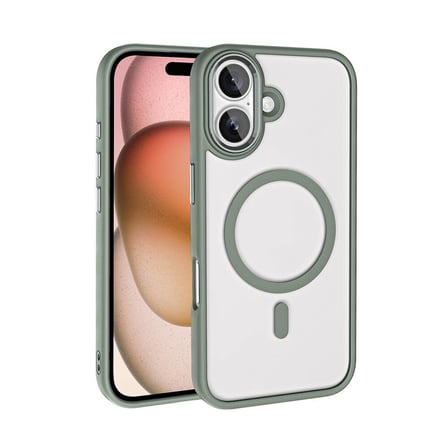 İphone 16 Plus Kılıf Mage Şeffaf Arka Yüz Kamera Yükseltili Silikon Novatech