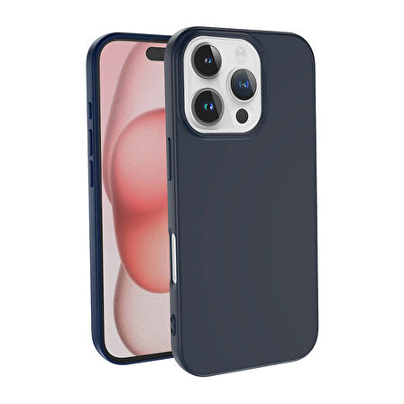 Apple iPhone 16 Pro Kılıf Zore LSR Lansman Kapak-Lacivert