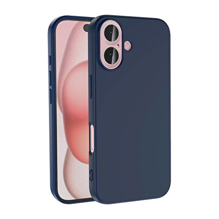 Apple iPhone 16 Plus Kılıf Zore LSR Lansman Kapak-Lacivert