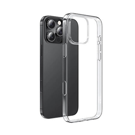 Apple iPhone 16 Pro Max Kılıf Zore Süper Silikon Kapak-Şeffaf