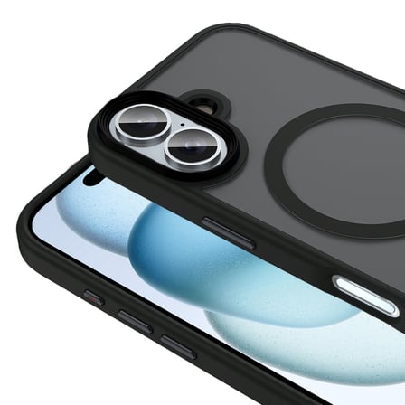 iPhone 16 Plus Kılıf MagSafe Destekli Kamera Yükseltili Mat Parmak İzi Tutmayan Silikon Maks
