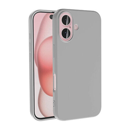 Apple iPhone 16 Kılıf Zore LSR Lansman Kapak-Gümüş