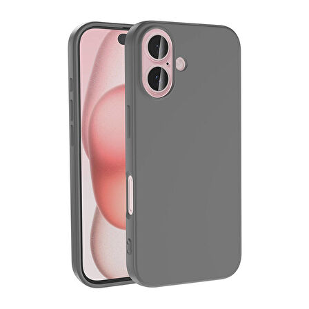 Apple iPhone 16 Plus Kılıf Zore LSR Lansman Kapak-Titanyum-Gri