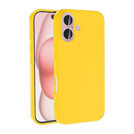 Apple iPhone 16 Plus Kılıf Zore LSR Lansman Kapak-Sarı