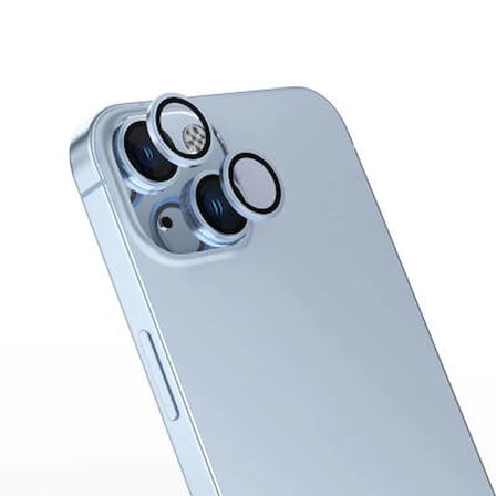 Lexroo iPhone 16 Safir Parmak İzi Bırakmayan Anti-Reflective Kamera Lens Koruyucu - Mavi