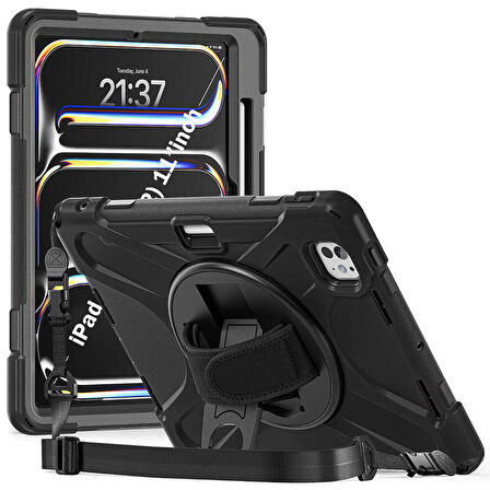 iPad Pro 11 2024 ​ZYL Defender Tablet Silikon - Siyah