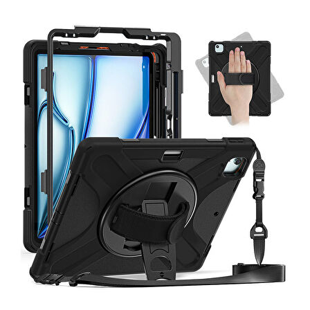 iPad Air 13 2025 M3 ​MXSP Defender Tablet Silikon - Siyah