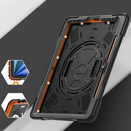 iPad Air 13 2025 M3 ​ZYL Defender Tablet Silikon - Siyah