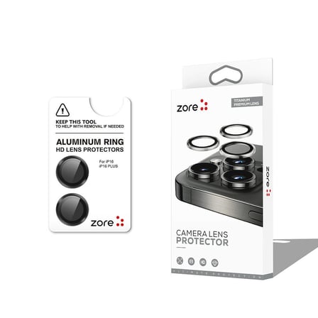 Apple iPhone 16 Zore CL-12 Premium Safir Parmak İzi Bırakmayan Anti-Reflective Kamera Lens Koruyucu-