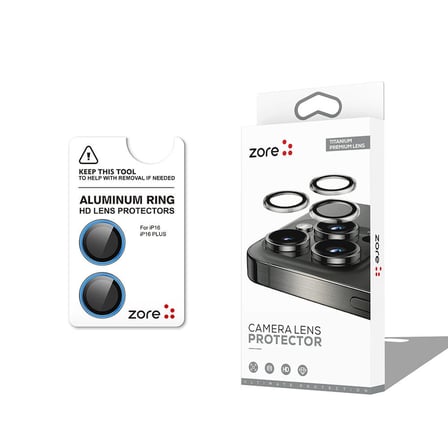iPhone 16 ​MKST CL-12 Premium Safir Parmak İzi Bırakmayan Anti-Reflective Kamera Lens Koruyucu