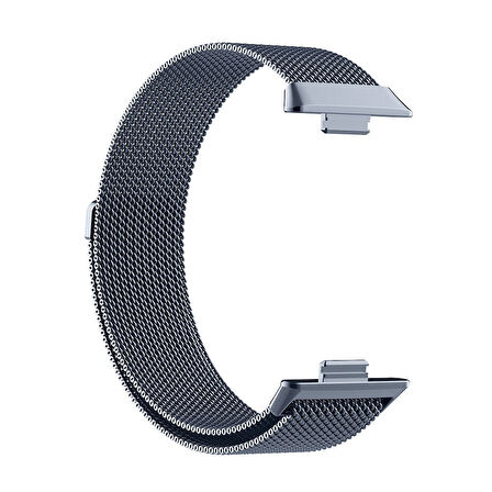 Huawei Watch Fit 3 Zore KRD-01 Metal Kordon-Gri