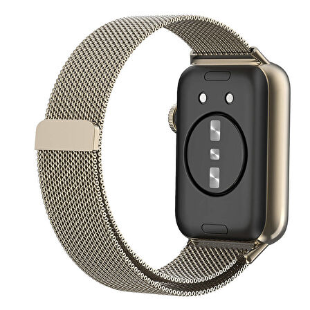 Huawei Watch Fit 3 Zore KRD-01 Metal Kordon-Gri