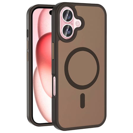 iPhone 16 Kılıf Magsafe Şarj Özellikli Mat Arka Yüzey Zore Sio Kapak-Rose Gold