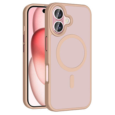 iPhone 16 Plus Kılıf Magsafe Şarj Özellikli Mat Arka Yüzey Sio Kapak