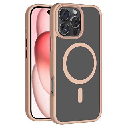 iPhone 16 Pro Kılıf Magsafe Şarj Özellikli Mat Arka Yüzey Sio Kapak