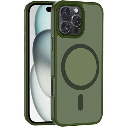 Apple iPhone 16 Pro Max Kılıf M-safe Şarj Özellikli Mat Arka Yüzey Zore Sio Kapak