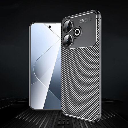 Xiaomi Redmi 13 4G Kılıf Zore Negro Silikon Kapak-Siyah