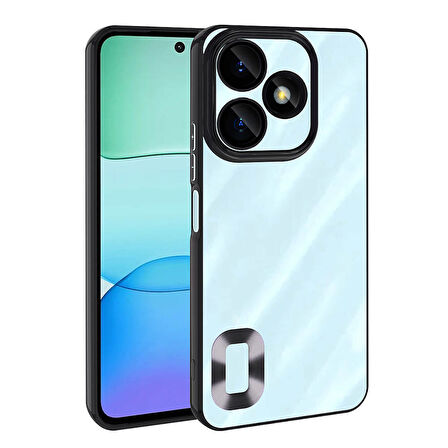 Xiaomi Redmi 13 4G Kılıf Kamera Korumalı Logo Gösteren Zore Omega Kapak-Siyah