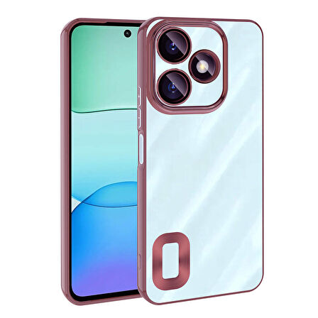 Vendas Xiaomi Redmi 13 4G Kılıf Kamera Korumalı Logo Gösteren Zore Omega Kapak-Rose Gold