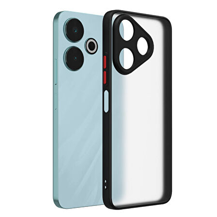 Xiaomi Redmi 13 4G Kılıf Zore Hux Kapak-Siyah