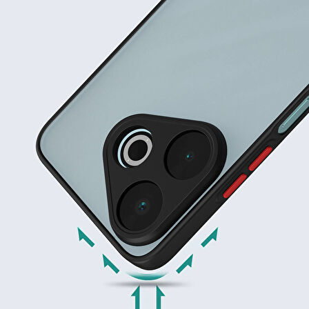 Xiaomi Redmi 13 4G Kılıf Zore Hux Kapak-Siyah