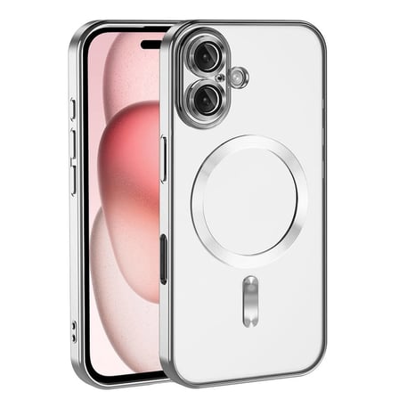 iPhone 16 Plus Kılıf Kamera Korumalı Magsafe Wireless Şarj Özellikli NVTH Demre Kapak - Titanyum