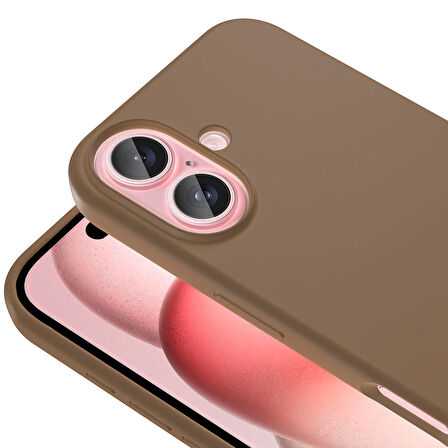 iPhone 16 Plus Kılıf Magsafe Şarj Özellikli Sıvı Teknolojili Silinebilir Sert Zore Kivi Kapak-Siyah