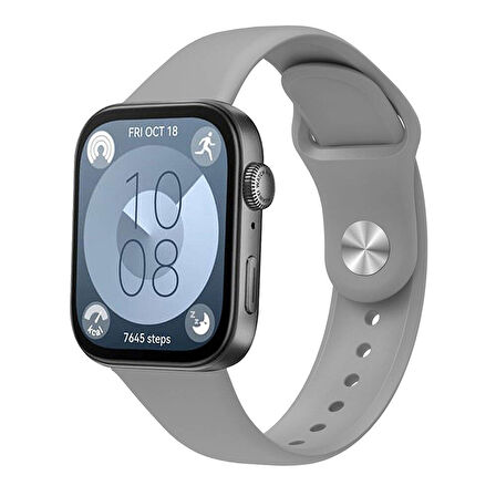 Huawei Watch Fit 3 KRD-11 22mm Silikon Kordon-Gri