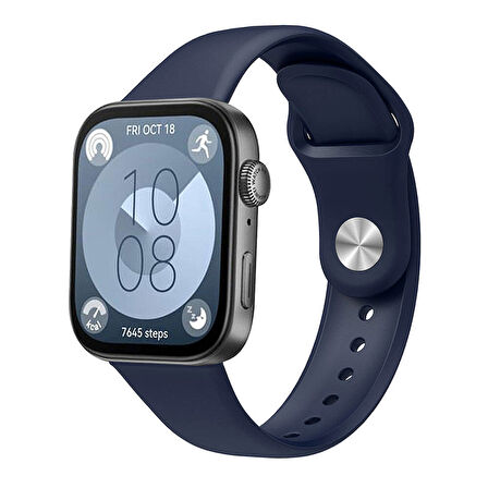 Huawei Watch Fit 3 KRD-11 22mm Silikon Kordon-Mavi