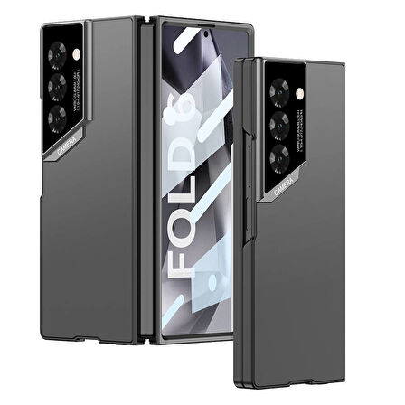 Galaxy Z Fold 6 Kılıf Ultra İnce Kamera Korumalı Sert Rubber Zore 3. Seri Procase Kapak-Siyah