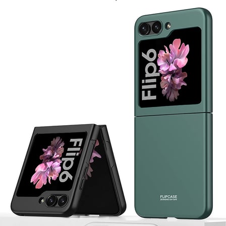 Galaxy Z Flip 6 Kılıf MKST Sert Kıpta Kapak-Titanyum-Gri