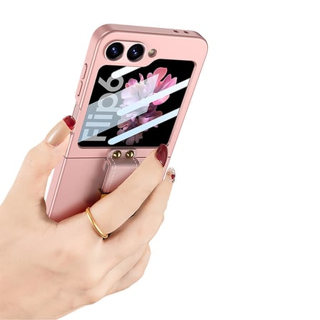 Galaxy Z Flip 6 Kılıf NRTK Z Harfli Yüzüklü Kıpta Kapak-Lila