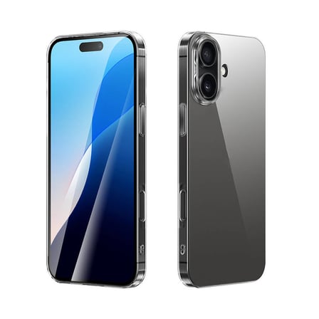 iPhone 16 Plus Kılıf Ultra İnce Sararmaz Sert Mika Kamera Yükseltili MNC