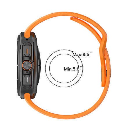 Galaxy Watch Ultra 47mm Zore KRD-119 Delikli Tasarım Silikon Kordon-Mavi Açık