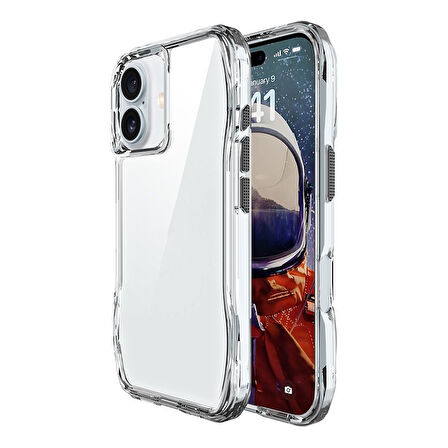 iPhone 16 Kılıf Airbagli Şeffaf Zore İncek Kapak