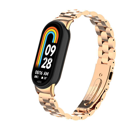 Xiaomi Mi Band 8 KRD-04 Metal Kordon-Rose Gold