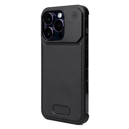 iPhone 15 Pro Max Kılıf Magsafe Şarj Özellikli Mekanizmalı Koku Hazneli Mostar Kapak