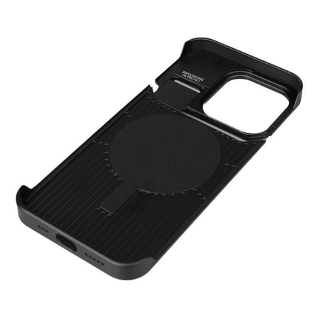 Apple iPhone 15 Pro Max Kılıf Magsafe Şarj Özellikli Mekanizmalı Koku Hazneli NRTK Mostar Kapak-Kahv