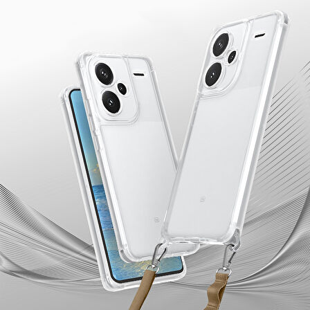 Xiaomi Redmi Note 13 Pro Plus 5G Uyumlu Kılıf Airbagli Takılabilir Askı Aparatlı Zore Snap Silikon K