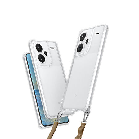 Xiaomi Redmi Note 13 Pro Plus 5G Uyumlu Kılıf Airbagli Takılabilir Askı Aparatlı Zore Snap Silikon K