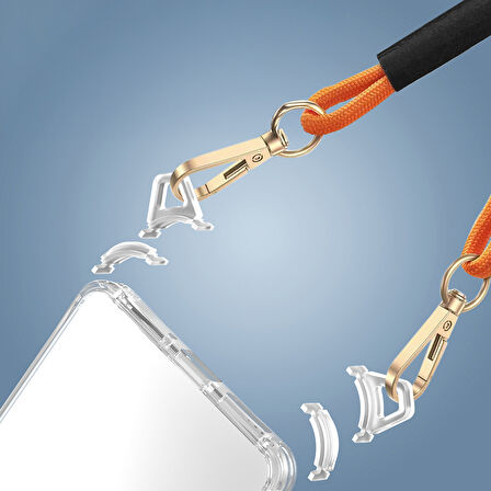 Xiaomi Redmi Note 13 Pro 4G Uyumlu Kılıf Airbagli Takılabilir Askı Aparatlı Zore Snap Silikon Kapak-